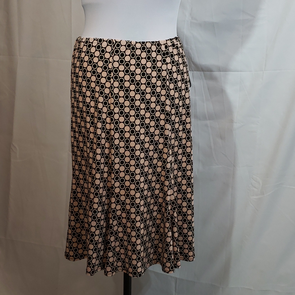 Euc Sandra Darren Circle Print A-Line Skirt Size 8